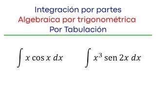 Integral por partes Caso Algebraico por trigonométrico [upl. by Karlens]