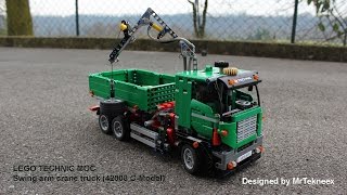 Lego Swing Arm Crane Truck 42008 Service Truck CModel [upl. by Silvia]