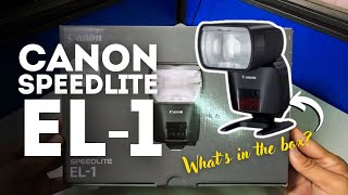 CANON EL1 Speedlite flash Unboxing [upl. by Ihtac]