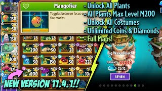 Plants Vs Zombies 2 Unlock All Plants Max Level M200 1141 Full Maps Unlimited Diamond  PvZ2 [upl. by Manya]