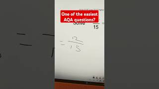 The Easiest AQA Maths Question Ever [upl. by Ayrolg]