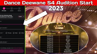 Dance Deewane season 4 Audition Start  Registration now  Online amp Offline Audition [upl. by Nadeen382]