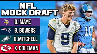 2024 NFL Mock Draft With BIG Trades [upl. by Teerprug73]