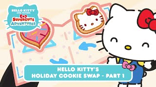 Hello Kitty Holiday Cookie Swap Part 1  Hello Kitty and Friends Supercute Adventures S8 EP13 [upl. by Aivax]