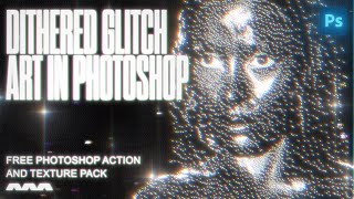 Dithered Glitch Art with CRT Effects  Photoshop Tutorial [upl. by Llenrahs]