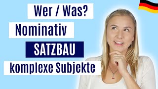 Deutsche Grammatik Das Subjekt im Satz  B1 B2 [upl. by Zara]