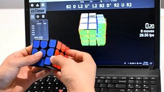 Cubing in RealTime on csTimer With the Giiker Cube 052 JPerm [upl. by Vinay88]