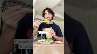 Cucumber Tuna Chickpea Sandwich cucumbersalad chickpeas tuna plantbased easyrecipes [upl. by Odicalp]