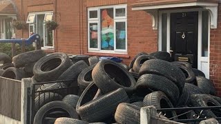 Farmer sets up CCTV to catch who dumped 400 tyres on his land then dumps them on HIS doorstep [upl. by Adama990]