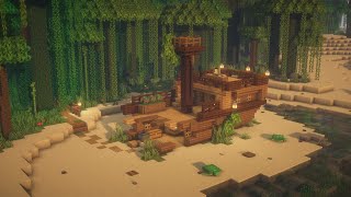 Minecraft  How to Build a Shipwreck Survival House [upl. by Lipkin]