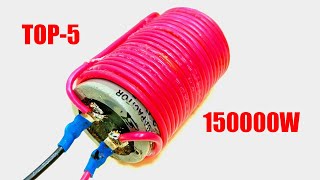 Top05 Free Energy 150000W Generator Copper Coil electric 220 volt Generator At Home [upl. by Naiditch]