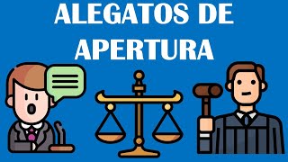 ALEGATOS DE APERTURA  ARGUMENTACIÓN JURÍDICA [upl. by Carman]