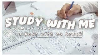 1 hour study vlog  background music  study with me  productivity  realtime studyvlog [upl. by Muncey]