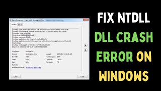 How to Fix Ntdlldll Crash Error on Windows 11 [upl. by Notxarb]