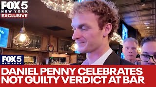 Daniel Penny celebrates not guilty verdict at NYC bar  Exclusive [upl. by Leonhard950]