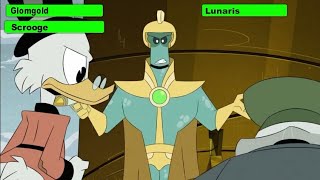 DuckTales 2017 Scrooge amp Glomgold vs Lunaris with Healthbars [upl. by Anelliw]