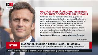 MACRON NU EXCLUDE ACȚIUNI LA SOL ÎN UCRAINAȘtiri B1TV17 mar 2024 [upl. by Ruthanne]