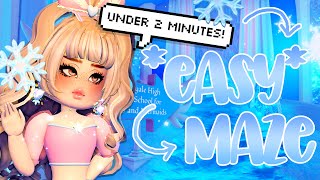 HOW TO COMPLETE ICE MAZE TUTORIAL ROYALE HIGH CAMPUS 3 ICE ELEMENTAL MAZE CAMPUS 3 ❄️ [upl. by Grete]