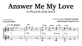 Answer Me My Love Keith Jarrett [upl. by Leterg505]