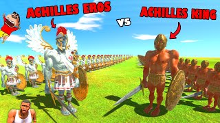 ACHILLES EROS vs ACHILLES KING in Animal Revolt Battle Simulator with SHINCHAN CHOP FRANKLIN [upl. by Cosma]