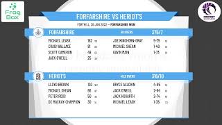 CS Mens Scottish Cup  Qualifying Final  Forfarshire v Heriots [upl. by Ittocs]