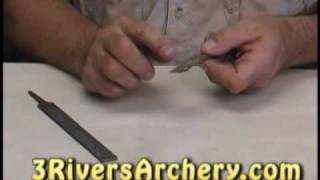 3Rivers Archery How to Sharpen 2 blade broadheads [upl. by Ailil]