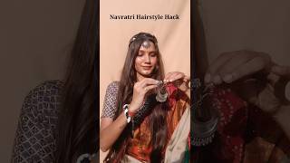 Navratri Hairstyle Hack garba hairstyle shorts [upl. by Haleelahk]