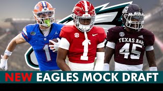 NEW 2024 Eagles Mock Draft 7Round Philadelphia Eagles Draft Picks For 2024 NFL Draft [upl. by Eloisa]