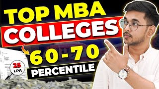 Top MBA Colleges Less than 60 to 80 Percentile✅Low CAT Score MBA Colleges MBA CAT2024 MBAcolleges [upl. by Mirielle]