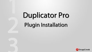 Duplicator Pro  Plugin Installation [upl. by Wilburn]