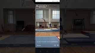 Angelina Melnikova bars training  gymnastics 20241031 Instagram [upl. by Yenolem337]