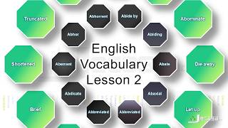 English Vocabulary  Lesson 2  Abiding Abject Abjectly Abbreviated Able Abide by  Synonyms [upl. by Wavell]