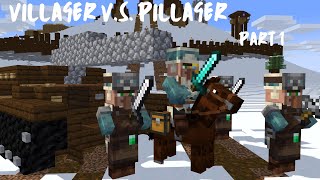 VILLAGER VS PILLAGER  DDAY modern warfare in Minecraft part 1 [upl. by Giza]