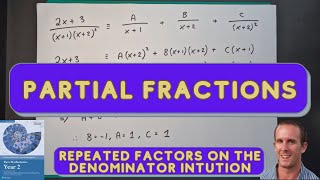 5 Dealing With Repeated Factors On The Denominator Of A Partial Fraction [upl. by Reizarf678]