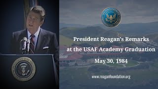 President Reagans Remarks at the USAF Academy Graduation on May 30 1984 [upl. by Ailec]