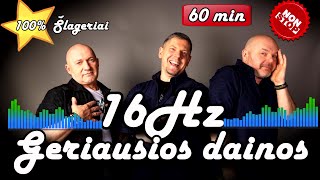 16Hz  Geriausios dainos  Gražiausių dainų rinkinys I 60min šokiai NonStop [upl. by Drida]