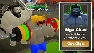 Buying The Giga Chad Trainer in Roblox Gym League [upl. by Serrano]