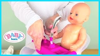 BABY BORN POP GAAT IN BAD KINDER SPEELGOED FILMPJE IN HET NEDERLANDS SINTERKLAAS CADEAU KADO [upl. by Lew]