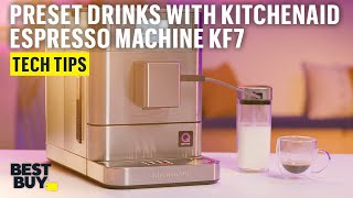 Preset Drinks on the KitchenAid Fully Automatic Espresso Machine KF7 – Tech Tips from Best Buy [upl. by Koziel]