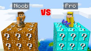 Minecraft NOOB vs PRO Lucky Block Tower Race [upl. by Nwahsar53]