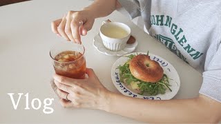 내 일상을 조금 더 행복하게 만들어주는 요리와 커피ㅣ베이글 샌드위치🥯ㅣ 감자수제비🍲ㅣ 브레빌870 그라인더 청소하기 [upl. by Rosenberger]