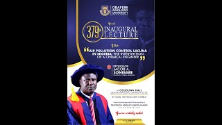 Professor JACOB A SONIBARE 379th Inaugural Lecture [upl. by Ahsuoj342]