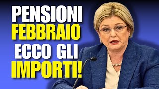 PENSIONI FEBBRAIO 2024 NUOVI IMPORTI GIA VISIBILI [upl. by Blaire]