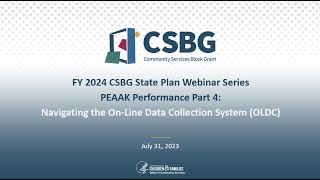 FY 2024 State Plan Webinar SeriesPEAAK Performance Navigating the OnLine Data Collection System [upl. by Augustus384]