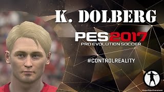 PES 2017 Face Build Kasper Dolberg Ajax Amsterdam [upl. by Aminta587]