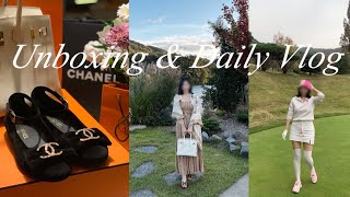 eng 가을 VLOG  에르메스 샤넬 쇼핑🛍️ 언박싱🎁  Hermes Chanel🎀 한남동 중식 맛집 쥬에🥟 파3 골프장⛳️ 비전힐스 par3  서울 근교 카페☕️ [upl. by Standice]