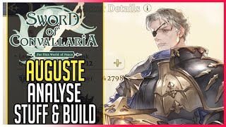 🎮AUGUSTE ANALYSE amp BUILD►Sword of Convallaria Tactical RPG Gameplay [upl. by Ybab]