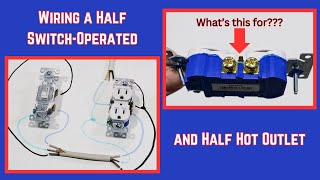 How to Wire a Half SwitchOperated and Half Hot Outlet  Diagrams and Live Circuit Demonstration [upl. by Odraboel]