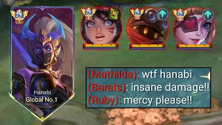 HANABI SECRET TRICK TO DOMINATE TANKY ENEMIES🤫 NEW HANABI BEST BUILD AND EMBLEM FOR 2024  MLBB [upl. by Halsey]