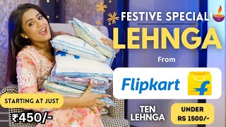 All new FLIPKART LEHENGA hual festive special  Tryon  Honest Review  gimaashi [upl. by Aiker]